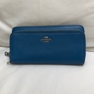 Double Zipper Coach Wallet
